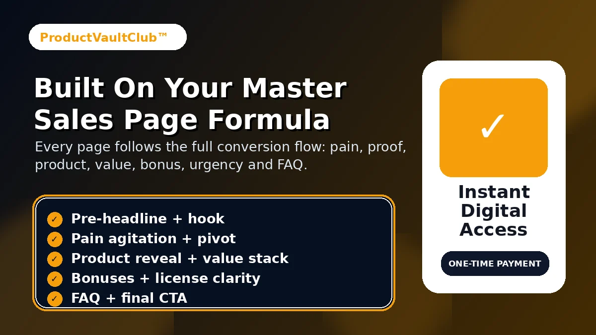 Master sales page formula visual